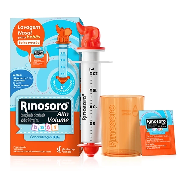 Rinosoro Alto Volume Baby (0,9% Cloreto de Sódio)
